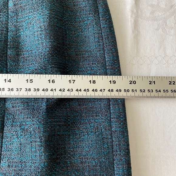 Ann Taylor Women's Teal/Black Mini Pencil Skirt Size 10 Straight Short Lined - Picture 11 of 14